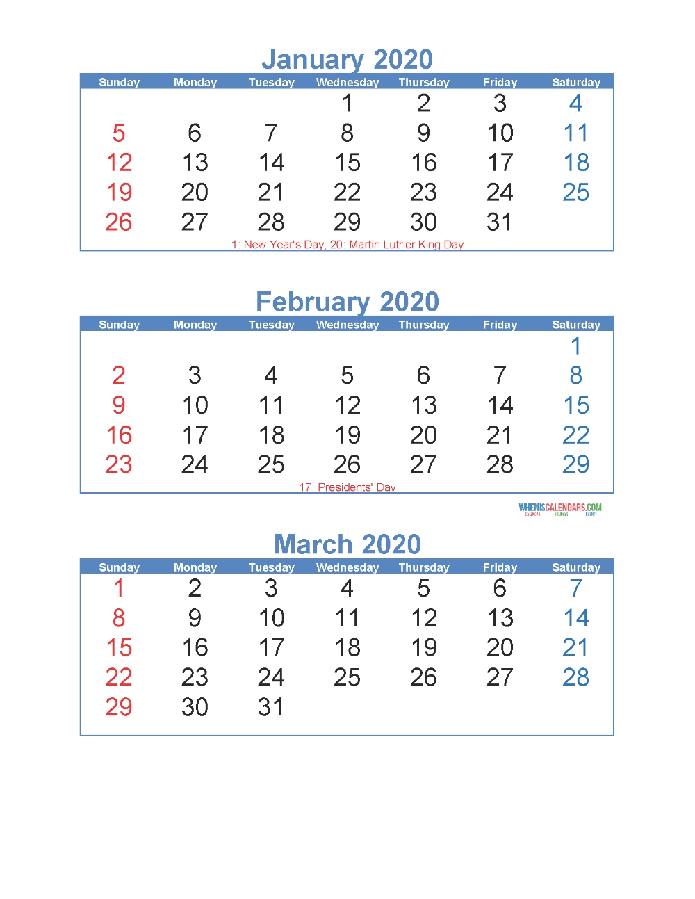 Pdf Calendar 2021 Three Months Per Page  Example Calendar in 3 Month Calendar 2021 Printable