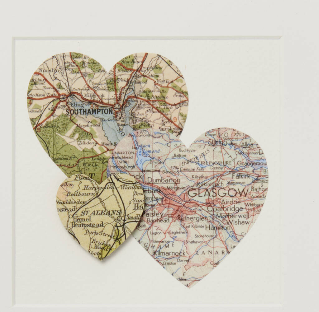 Personalised Multi Heart Map Picture By Posh Totty Designs for My Heart Map Template