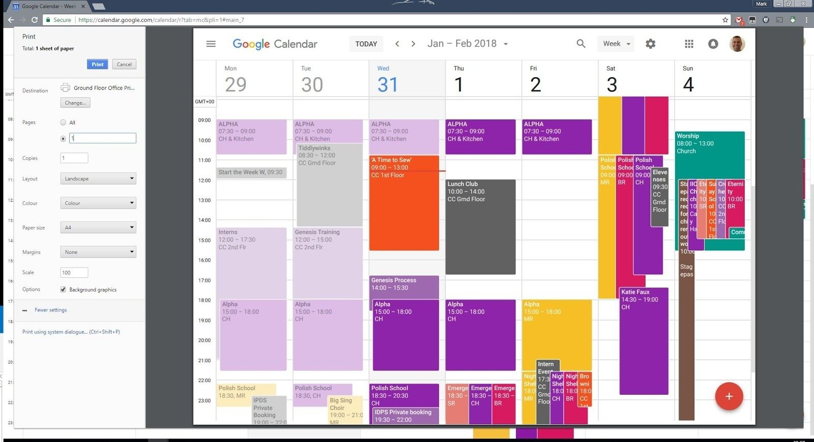 Print Google Calendar From Phone In 2020 | Google Calendar with regard to Yearly Calendar Template Google Sheets