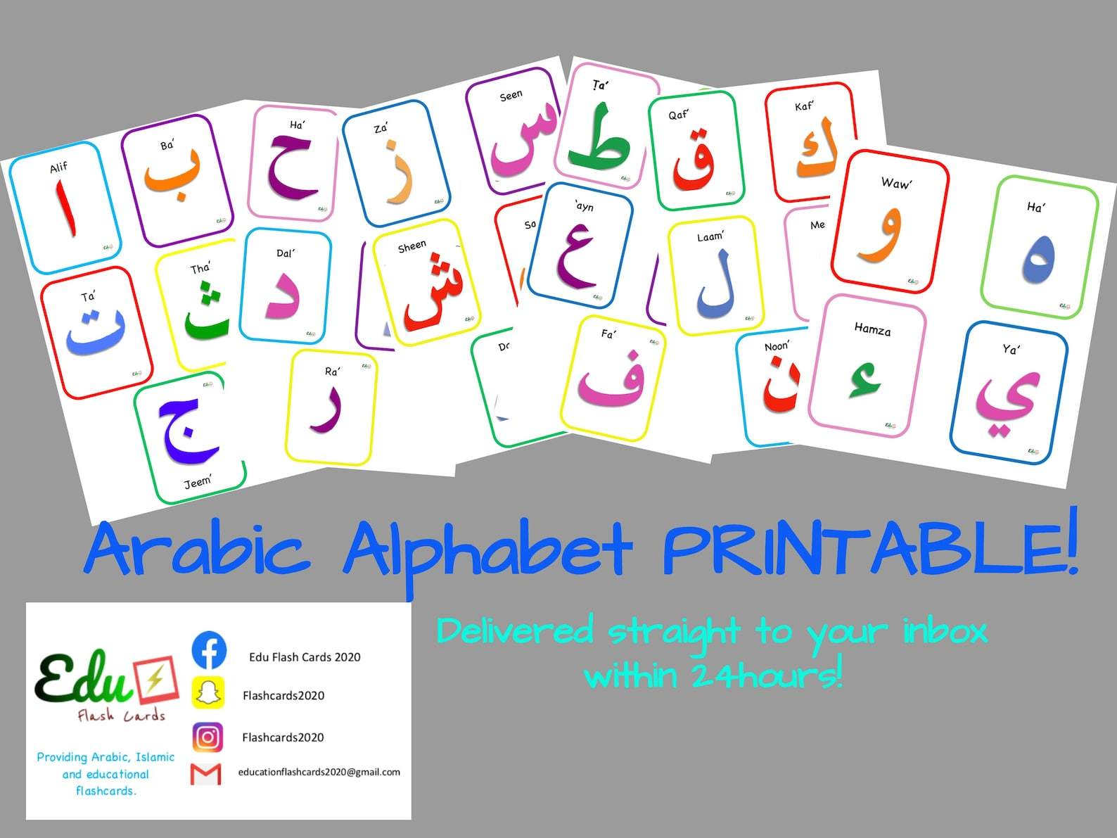 Printable Arabic Alphabet Flash Cards | Etsy within Arabic Flashcards Printable
