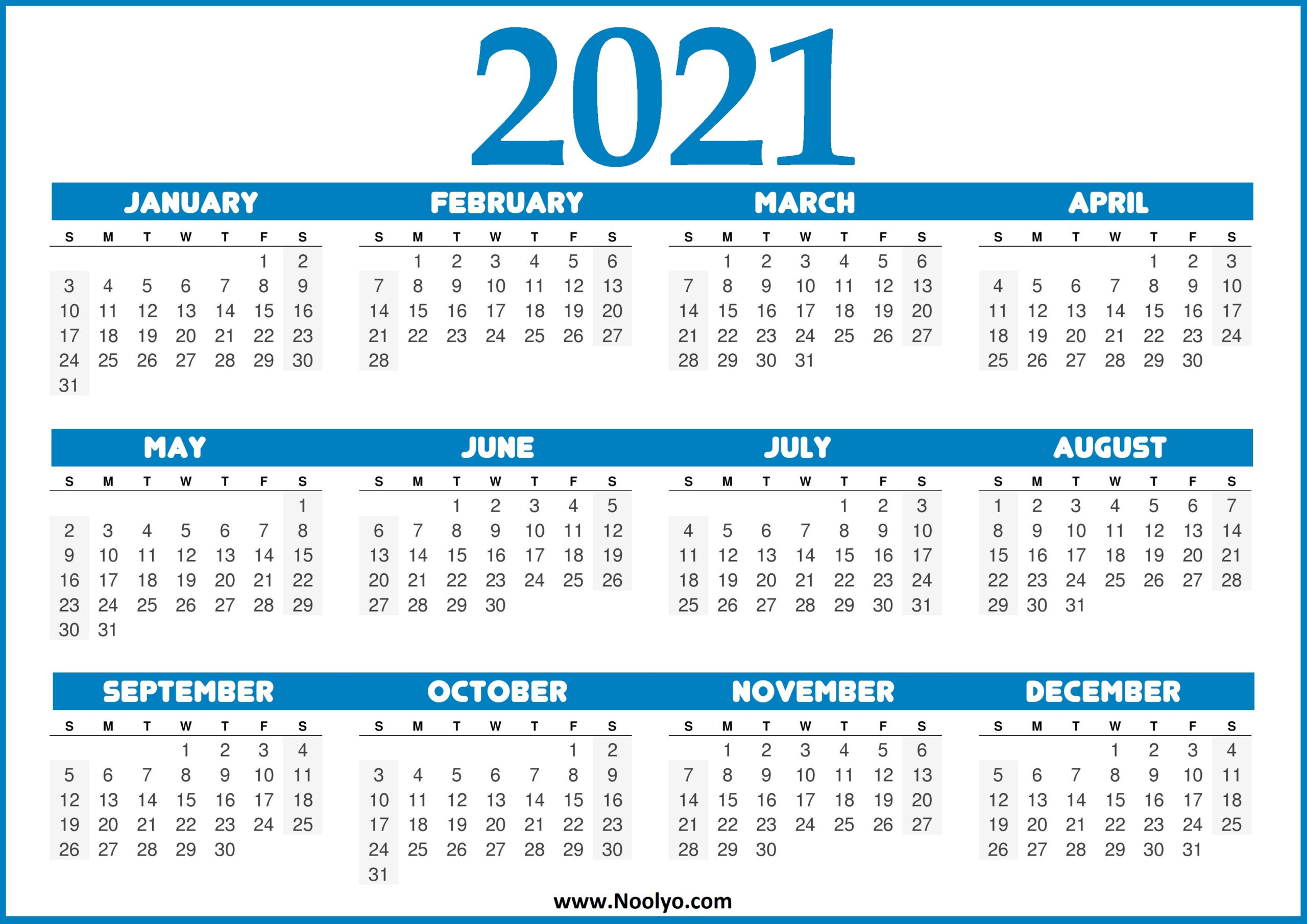 Printable Calendar 2021 Usa  Printablecalendarsfor2021 with regard to Free Printable Calendars-Yearly-Denoting Weeks Within Month
