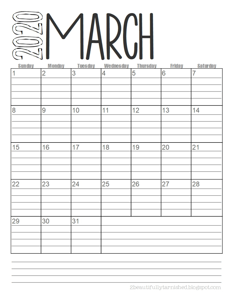 Printable Lined Monthly Calendar | Calendar For Planning in Printable Monthly Calendar With Lines