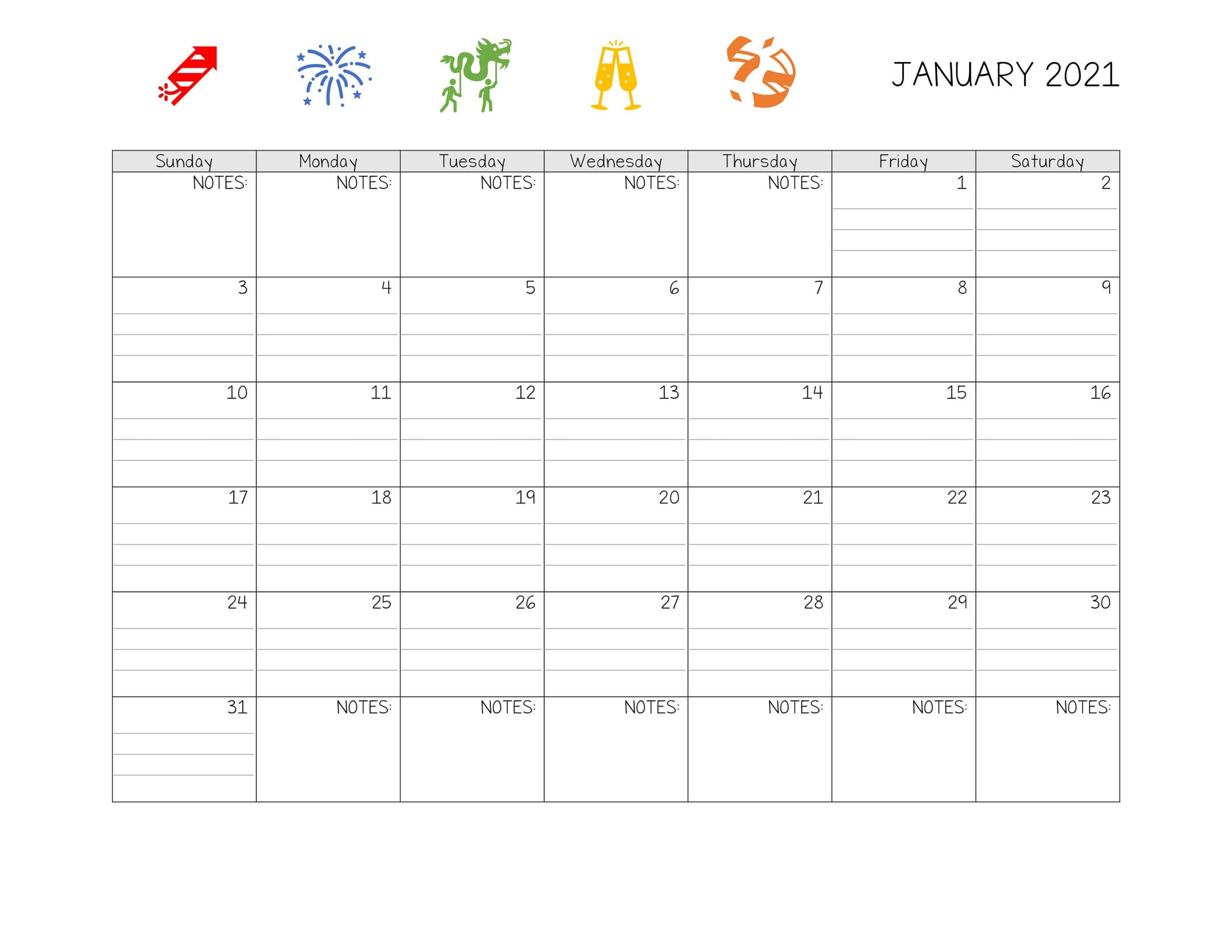 Printableeditable Lined January 2021 Calendar | Etsy for 2021 Lined Monthly Calendar Printable
