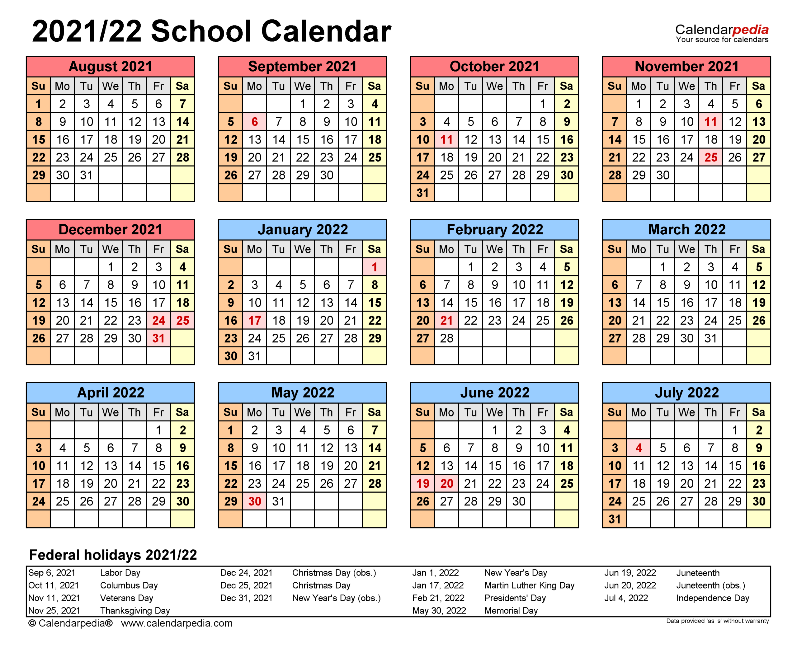 School Calendars 20212022  Free Printable Excel Templates for Calendarpedia 2021 Printable Free Us Calendar Landscape