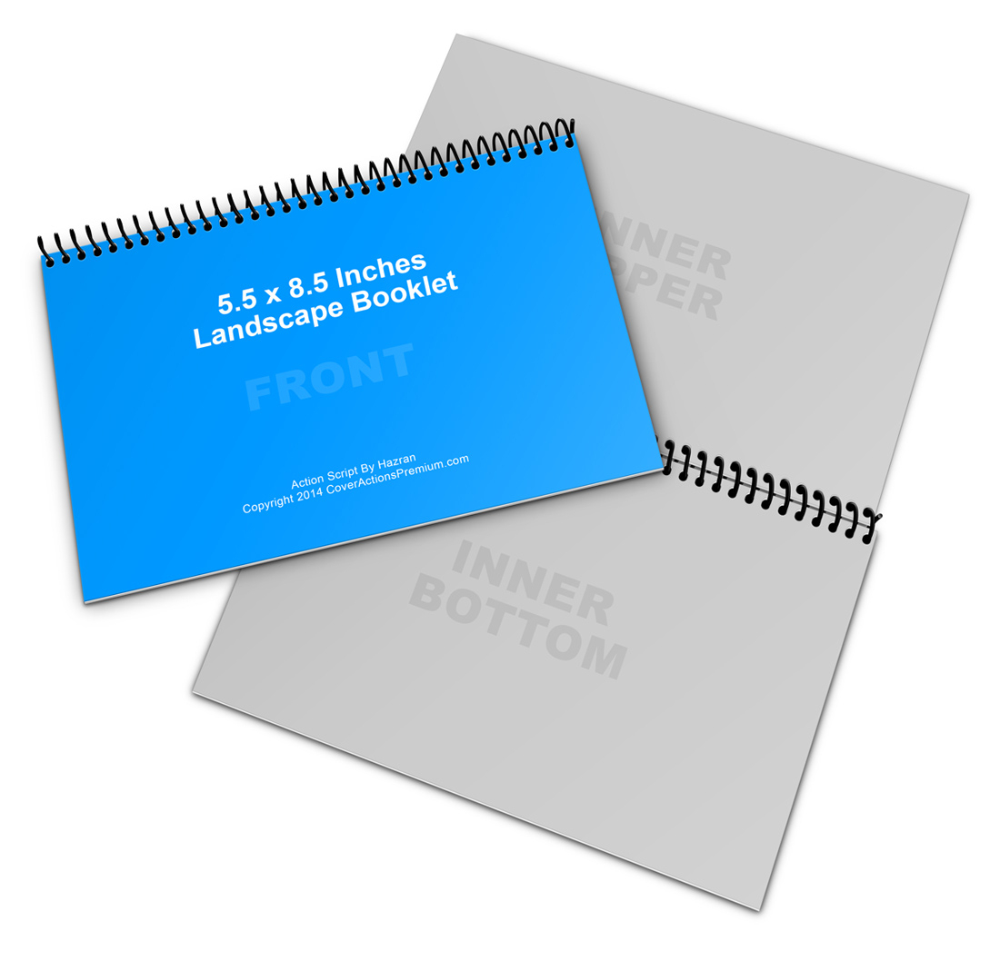 Spiral Bind Calendar Book Mock Up | Cover Actions Premium for Photoshop Calendar Script
