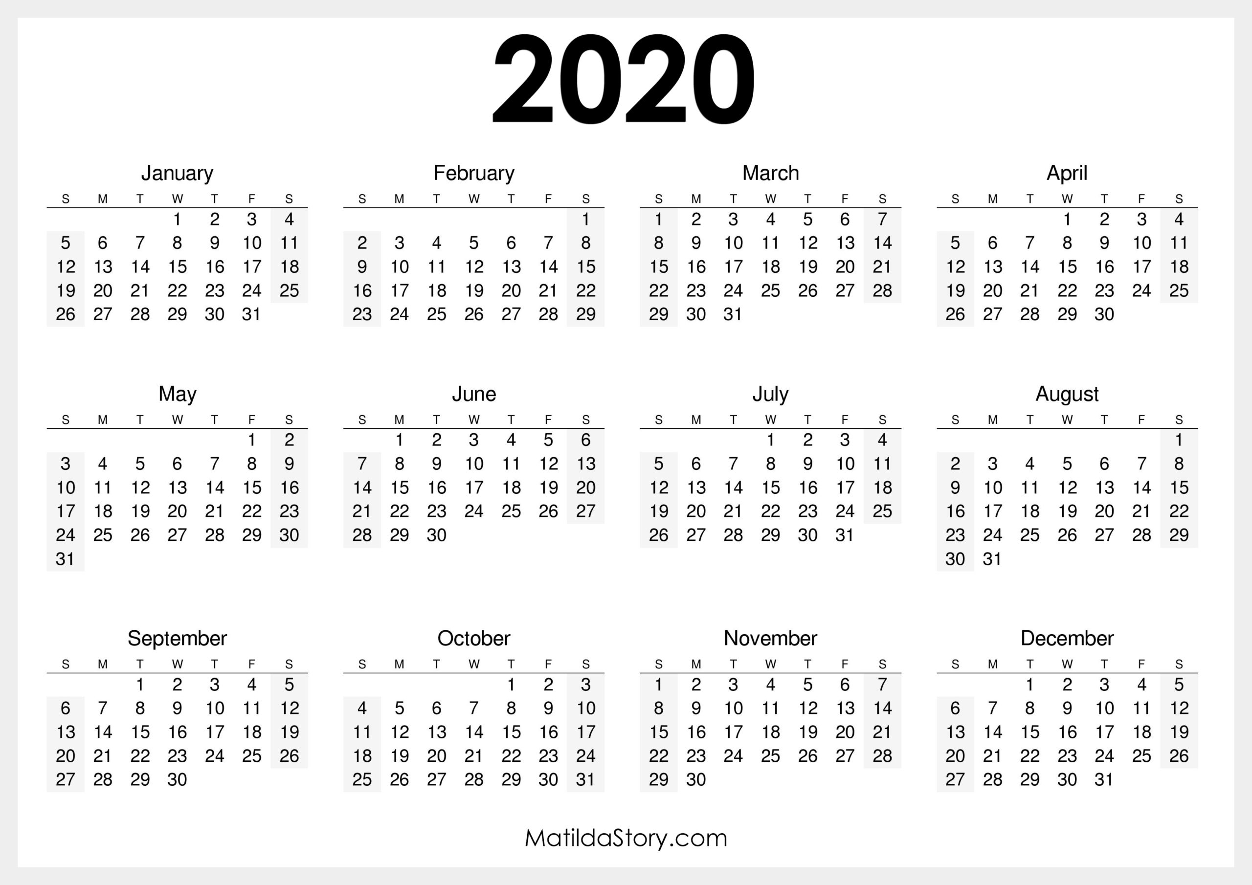 Sunday To Saturday Calendar 2020 Printable | Calendar regarding Sunday To Saturday Calendar