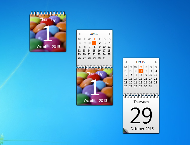 Sweet Calendar Gadget  Windows 7 Desktop Gadget within Windows 10 Calendar Gadget
