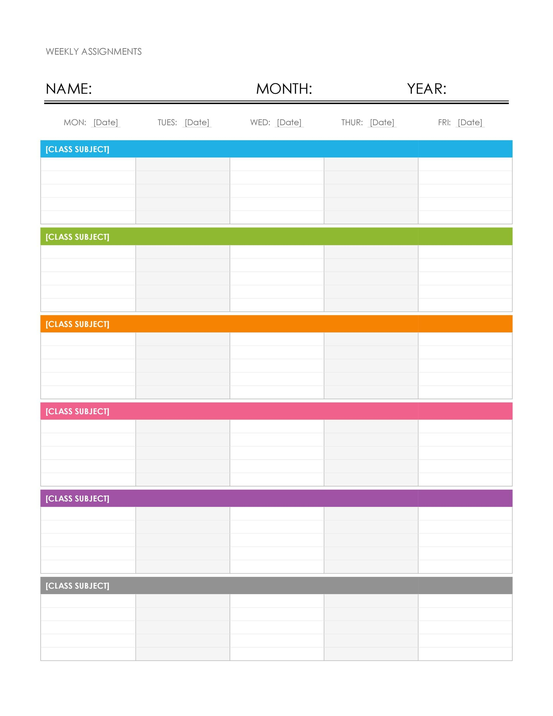 Templet One Week Calender :Free Calendar Template for Printable Calendar Weekdays Only