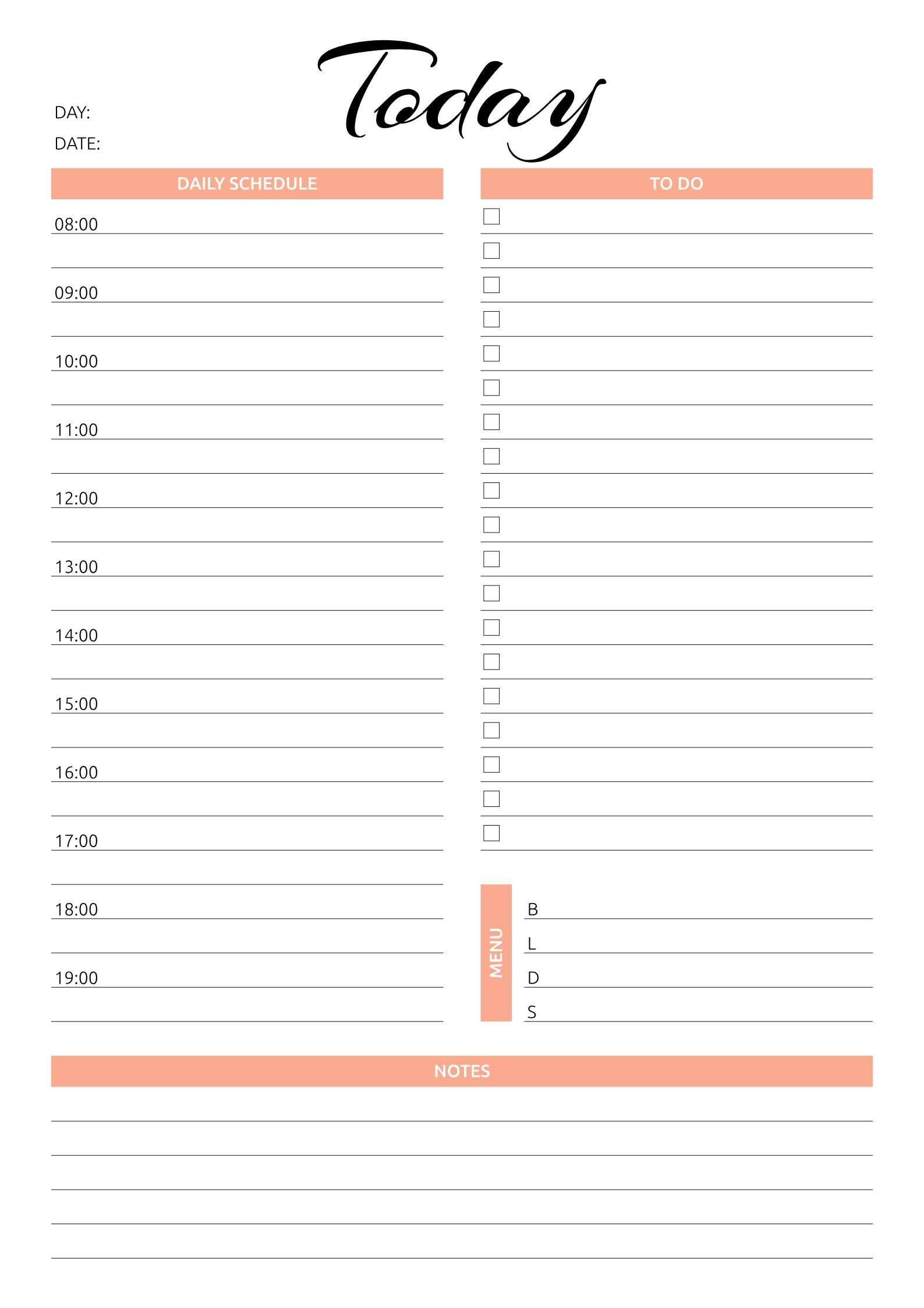 The Printable Daily Hourly Schedule In 2020 | Daily pertaining to Blank Schedule With Hourly Counter