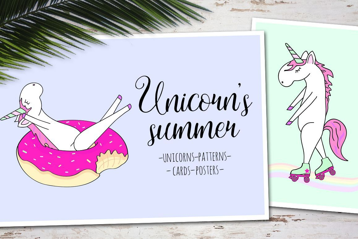 Unicorn&#039;S Summer (20382) | Illustrations | Design Bundles in Advice From A Unicorn Calendar