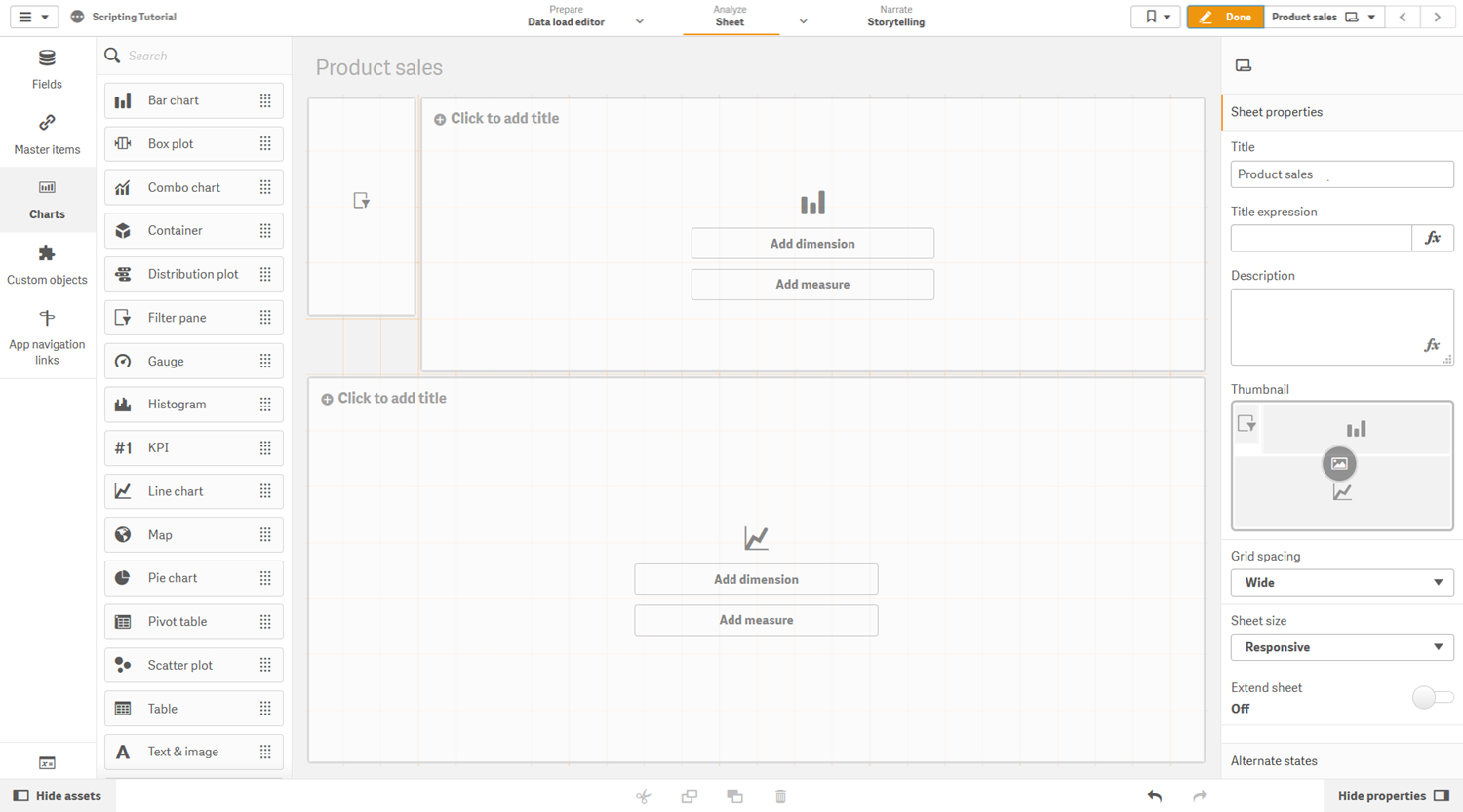 Using Data In An App ‒ Qlik Sense Enterprise On Kubernetes inside Qlik Sense Data Picker Add Date Field