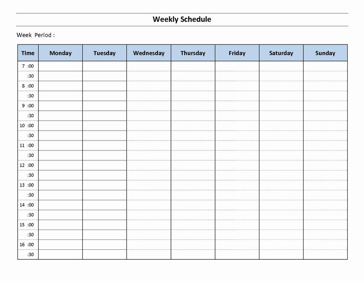 Week Planner Template Word Elegant 7 Day Weekly Planner pertaining to One Week Blank Calendar