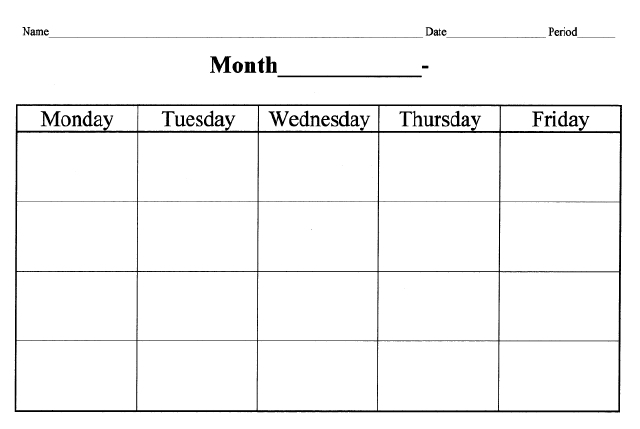 Weekly Calendar Blank  Calendar Printable Week pertaining to One Week Blank Calendar