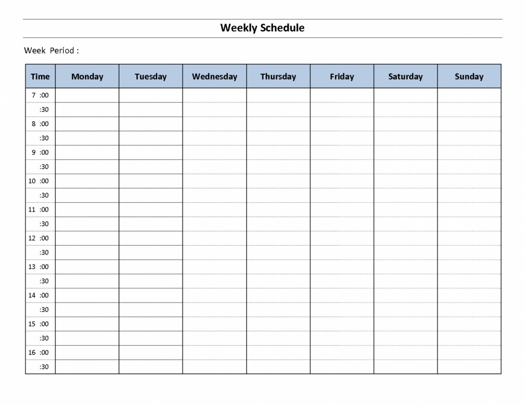Weekly Schedule With Time Slots | Calendar For Planning with Week Calendar With Time Slots