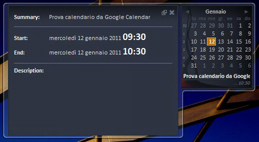 Windows Live Calendar Gadget: Google Calendar In Windows 7 intended for Calendar Desktop Widget