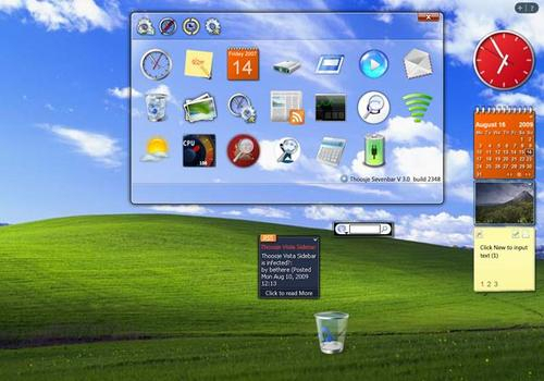 Windows Sidebar: Windows 7 Sidebar And Gadgets For Xp intended for Desktop Calendar For Windows Xp