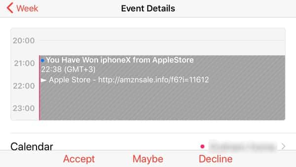 Won A Free Iphone? No, It&#039;S Calendar Spam • Graham Cluley throughout Calendar Invitation Cannot Be Sent Iphone