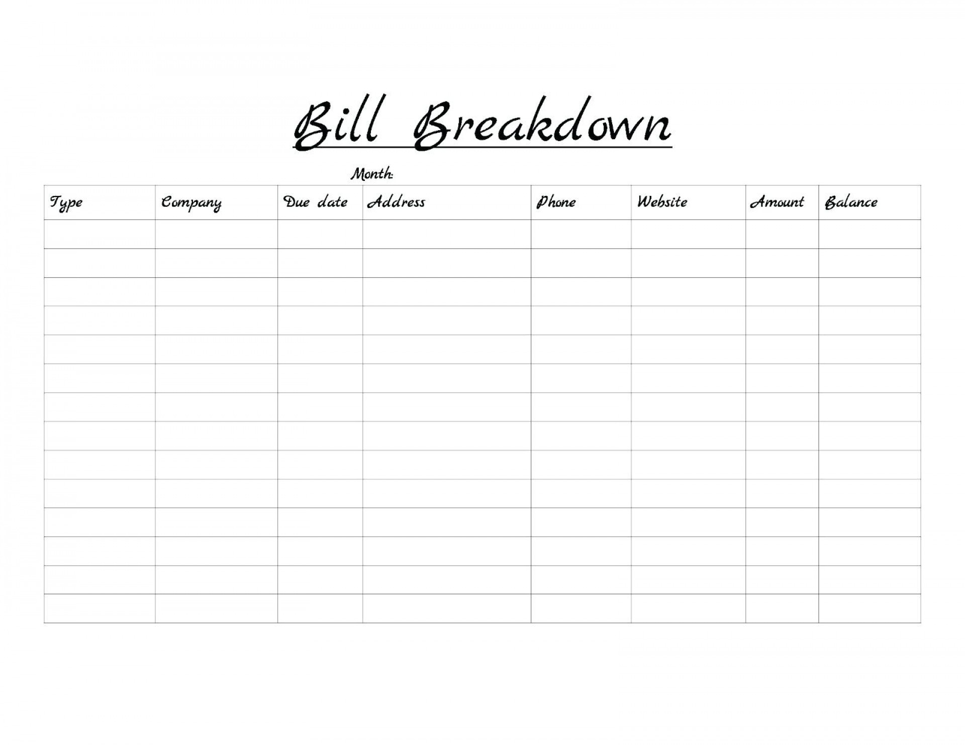 023 Printable Bill Payment Schedule Monthly Bills Template intended for Printable Bill Pay Calendar