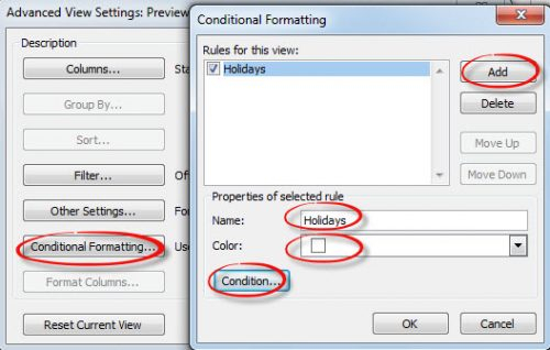 2 Simple Ways To Highlight Holidays In Outlook  Data throughout Outlook Calendar Conditional Formatting