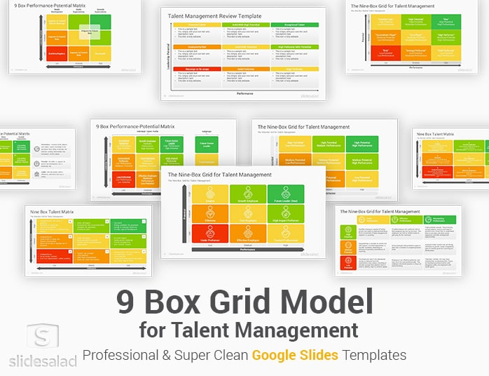 9 Box Grid Talent Management Matrix Google Slides Template inside Nine Grid Matrix