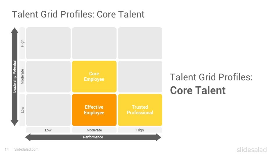 9 Box Grid Talent Management Matrix Powerpoint Template for Nine Grid Matrix