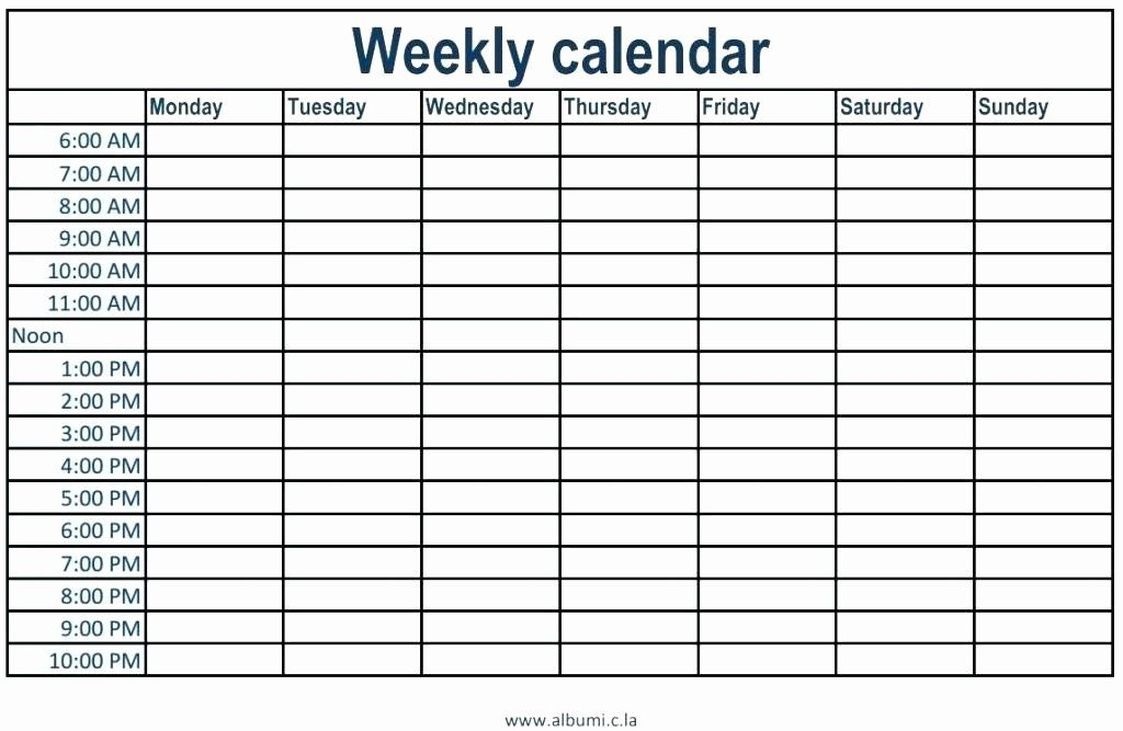 Agenda With Time Slots In 2020 | Weekly Calendar Template with 15 Minute Time Slot Template