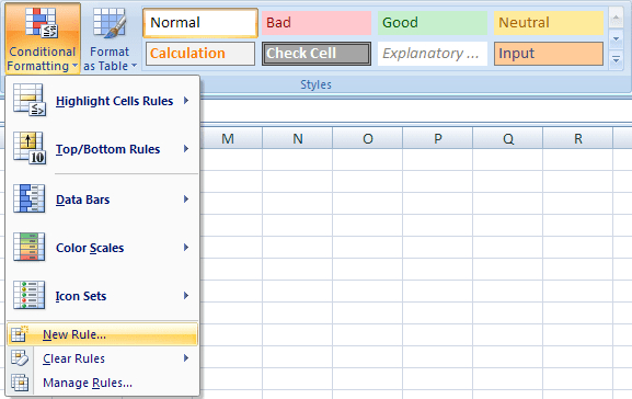 Applying Conditional Formatting  Microsoft Excel 2007 throughout Outlook Calendar Conditional Formatting