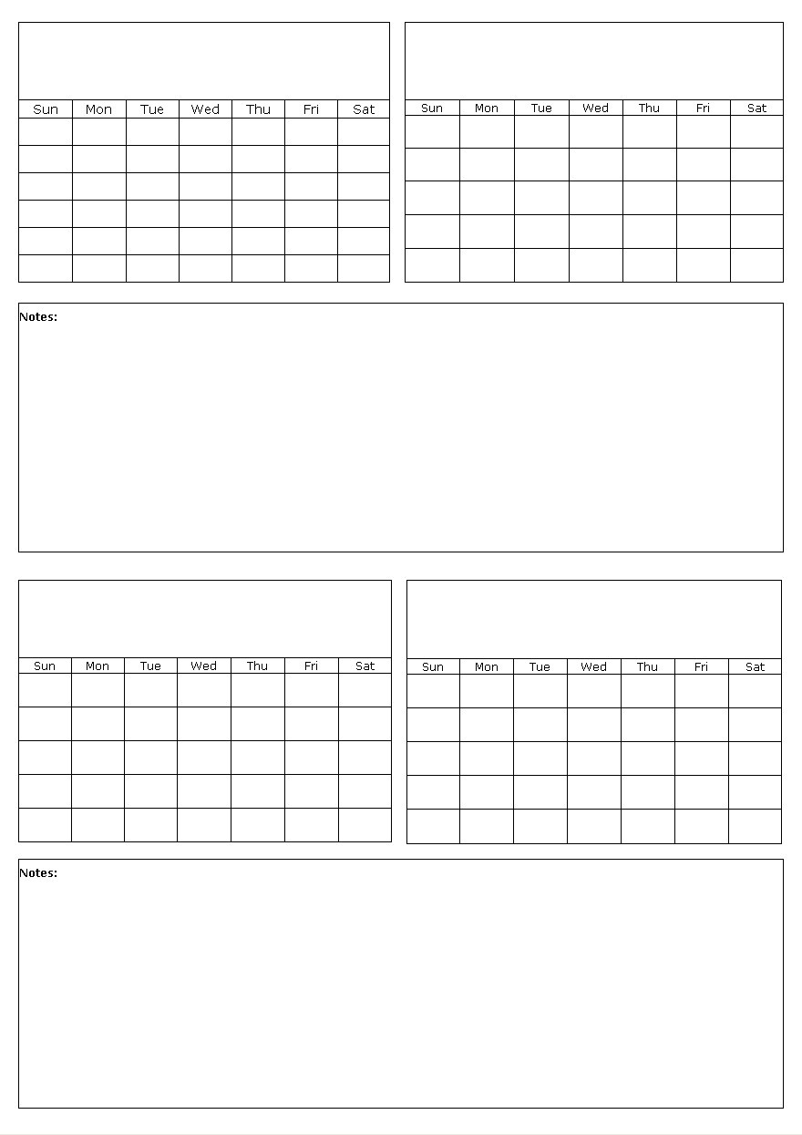 Blank 4 Month Calendar Template  Template Calendar Design pertaining to Blank 4 Month Calendar