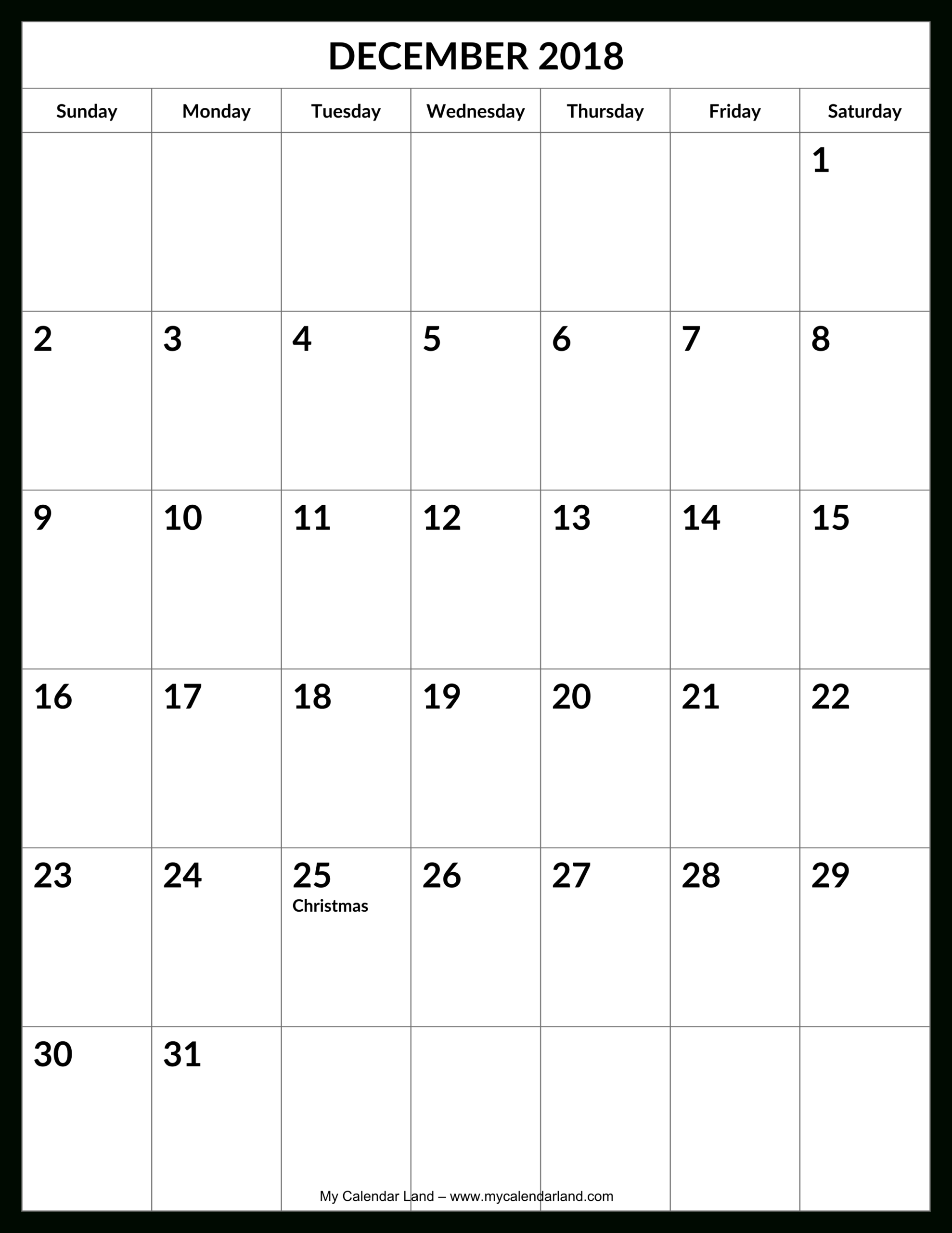 Blank Calender 31 Days | Calendar Template Printable for Blank 31 Day Calendar Template