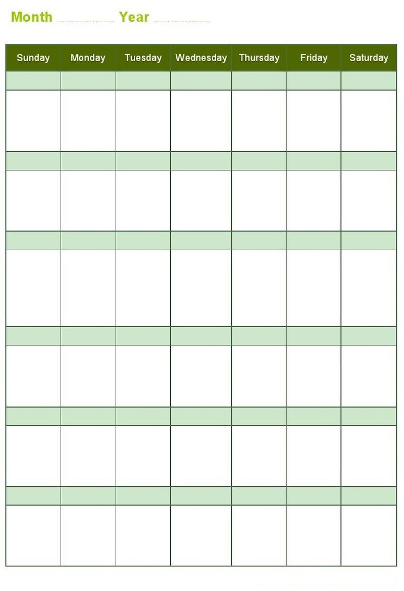 Blank Monthly Calendar With Year | Blank Monthly Calendar within Blank Quarterly Calendar