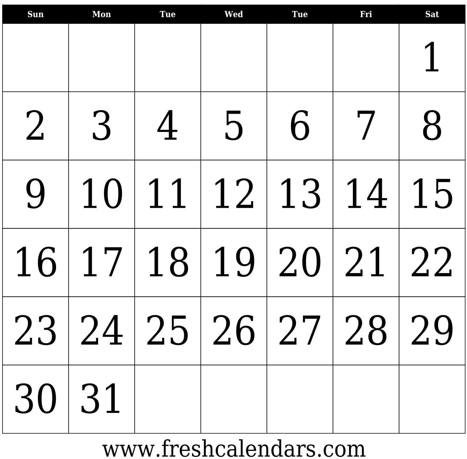 Blank Template For 30 Days | Example Calendar Printable intended for 30 Day Calender