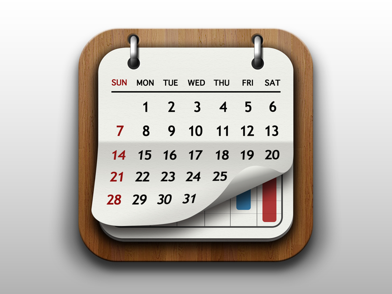 Calendar App Icon By Go Ando On Dribbble throughout Calendar Image Icon