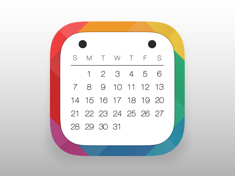 Calendar App Icon By Go Ando On Dribbble within Calendar Image Icon