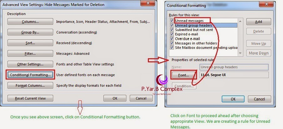 Change Display Style Of Unread Mail  Microsoft Outlook in Outlook Calendar Conditional Formatting