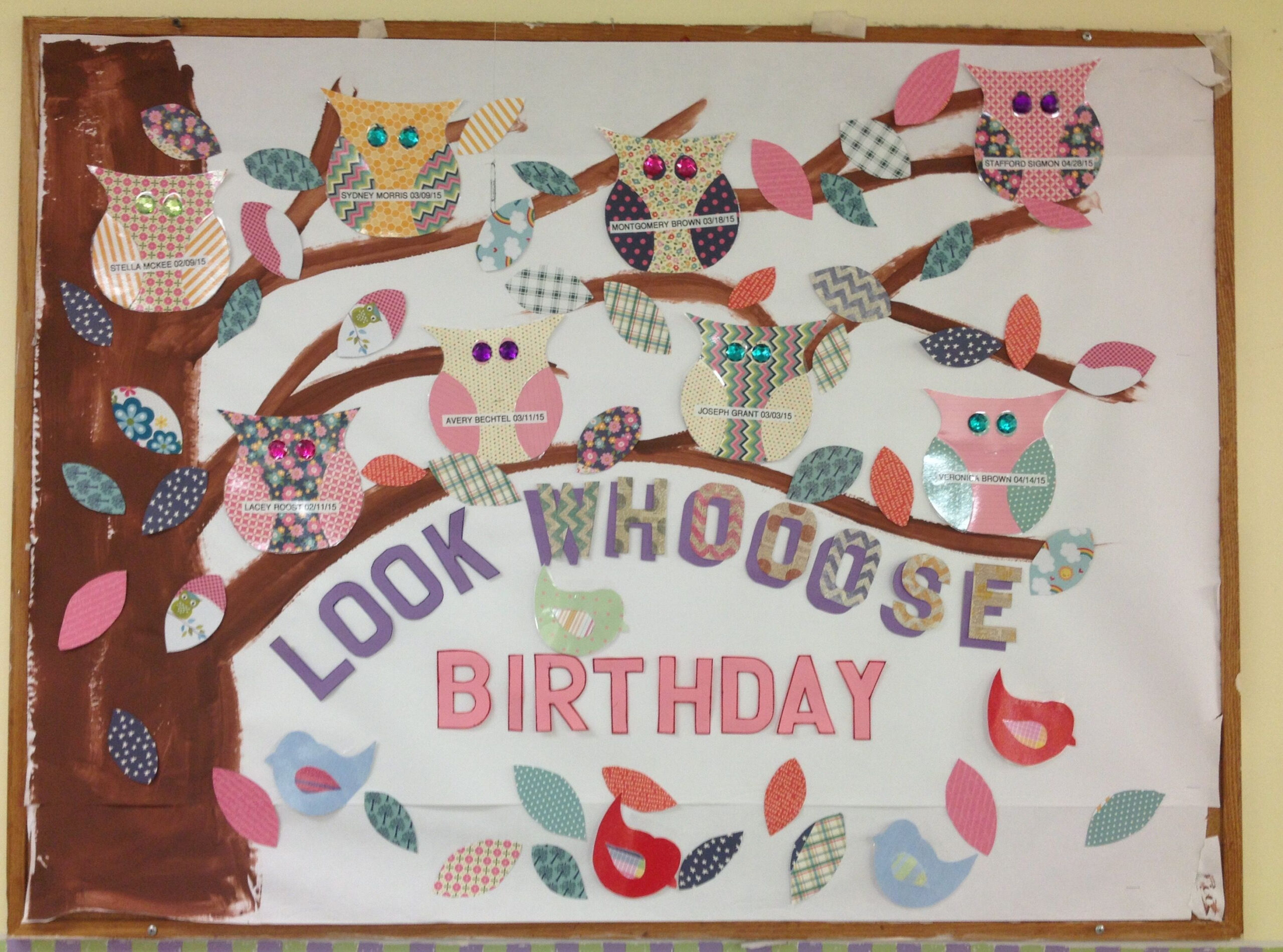 Classroom Birthday Bulletin Board Owls | Birthday Bulletin pertaining to Birthday Bulletin Board Ideas Printable