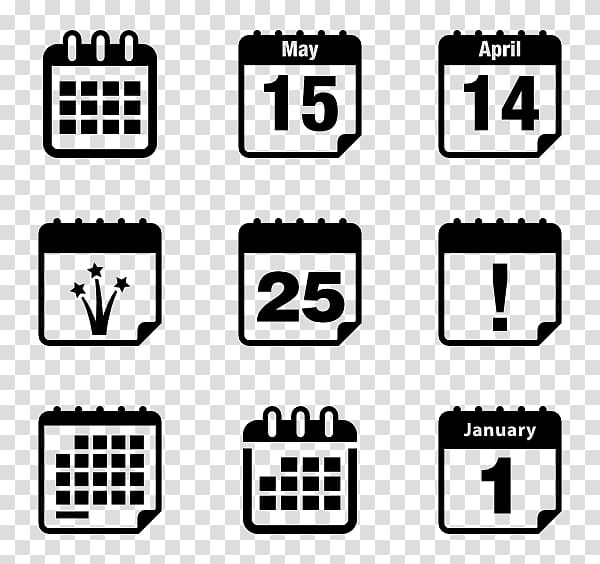 Computer Icons Calendar Date Logo Symbol, Schedule Transparent Background Png Clipart | Hiclipart in Calendar Day Icon Generator