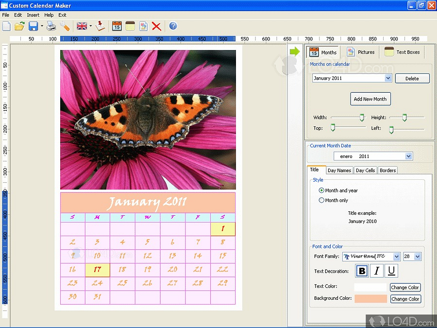 Custom Calendar Maker  Download with Windows Calendar Maker