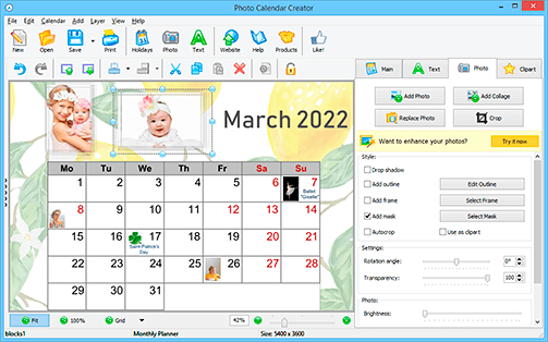 Custom Photo Calendar Maker  200+ Templates, Free Download! within Custom Calendar Maker