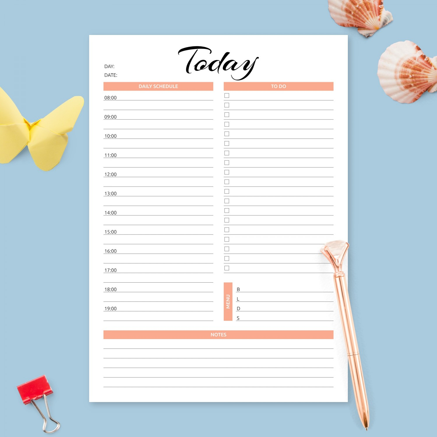 Daily Appointment Planner Template  Printable Pdf pertaining to Printable Weekly Appointment Planner