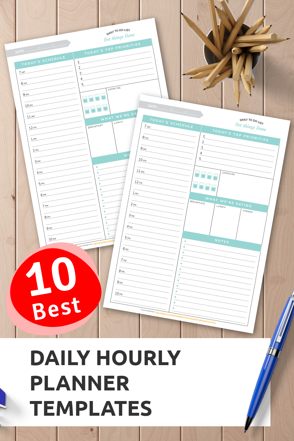 Daily Hourly Planner Templates | Hourly Planner, Daily regarding Hourly Planner Template