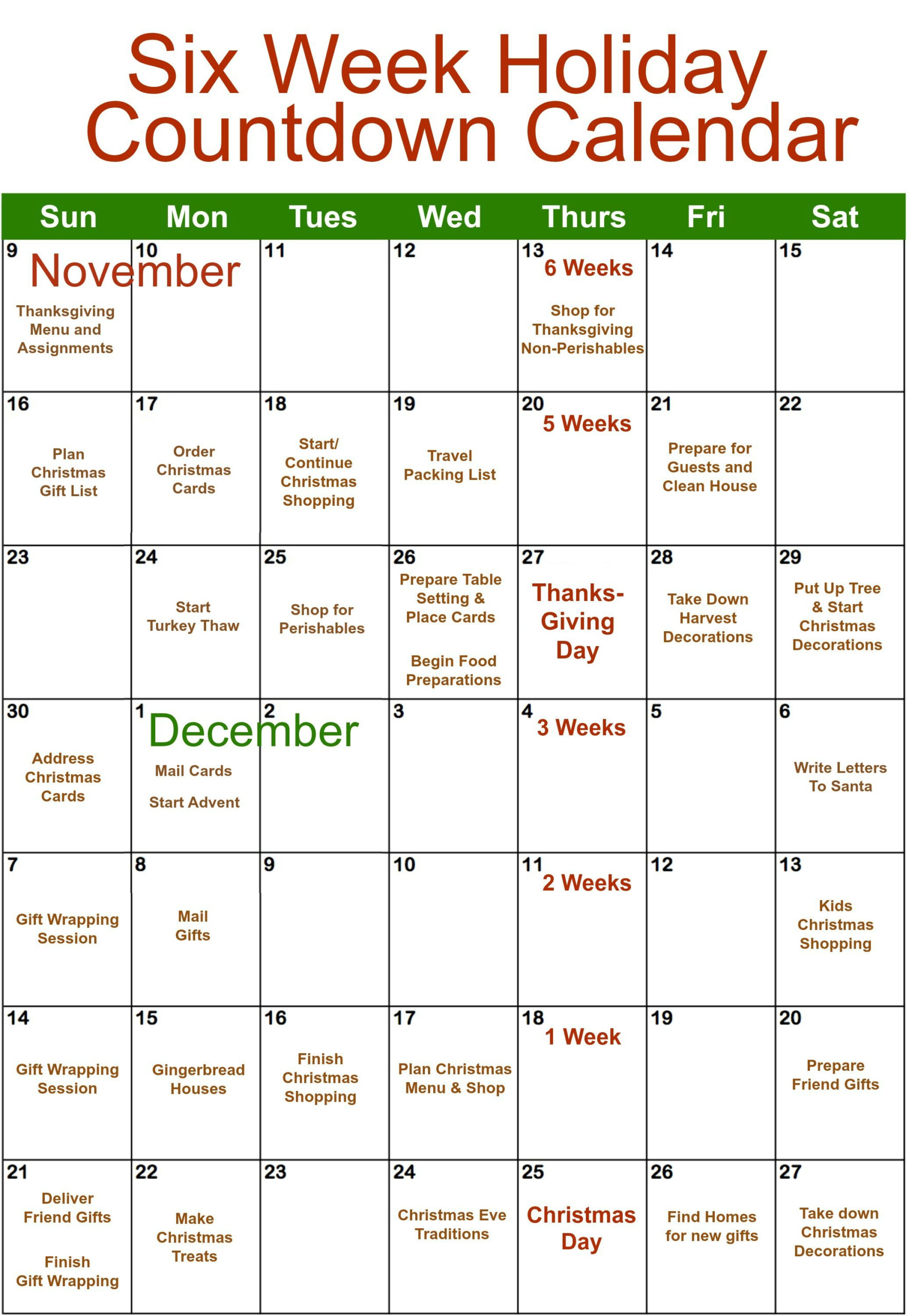 Dentrodabiblia: 6 Week Calendar with 6 Week Calendar Printable