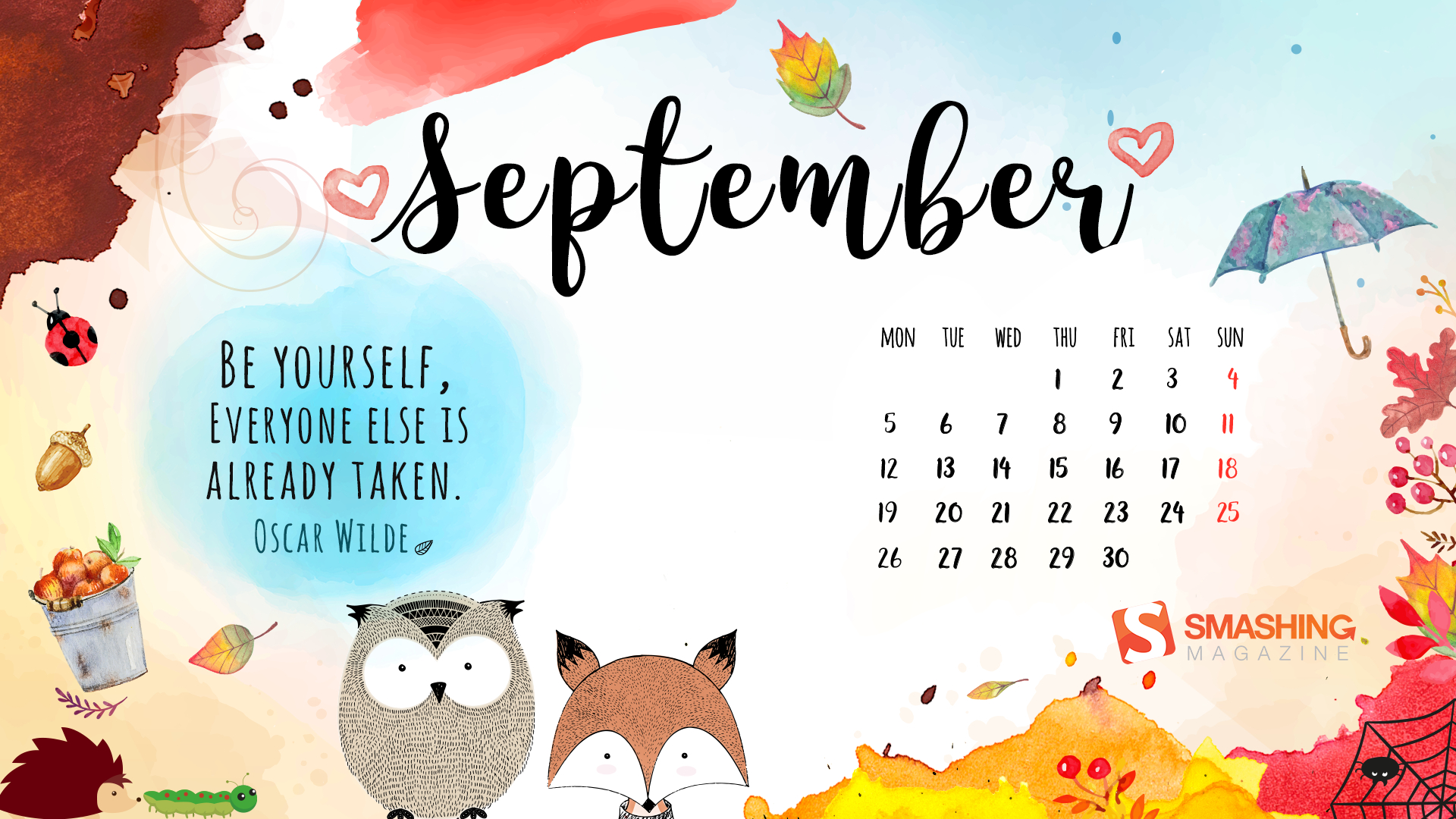 Desktop Wallpaper Calendar  Septembrie 2016 Touchofadream intended for Calendar Lunar Sanatate Si Frumusete