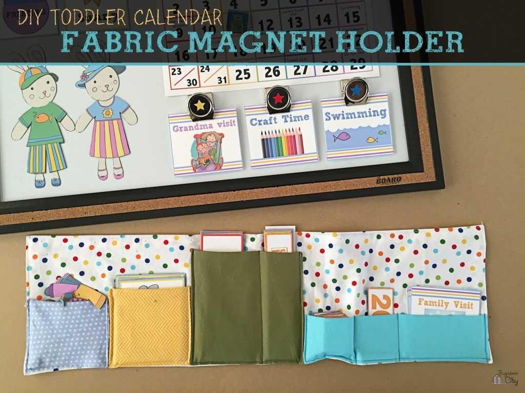 Diy Children&#039;S Calendar  Fabric Magnet Holder | Toddler with Diy Calendar Holder