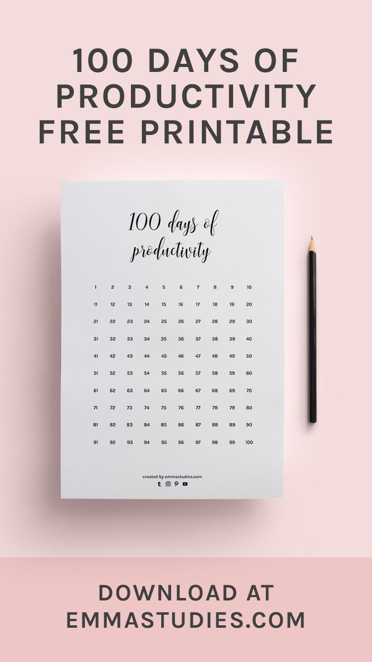 Emma&#039;S Studyblr | 100 Days Of Productivity, Planner with regard to Emma Studyblr Printables