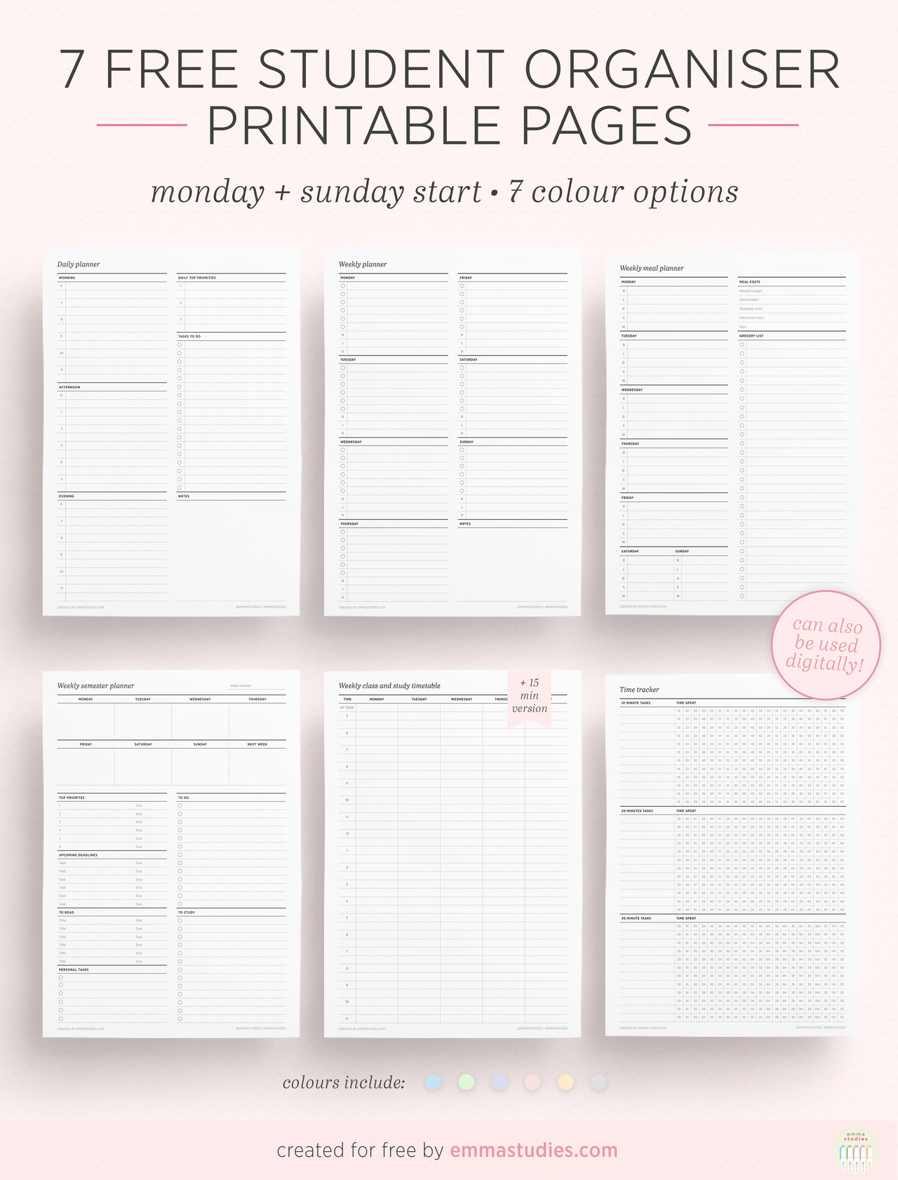 Emma&#039;S Studyblr with regard to Emma Studyblr Printables