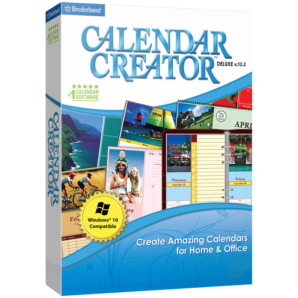 Encore Calendar Creator Deluxe V12.2 For Windows 0044630 B&amp;H with Windows Calendar Maker