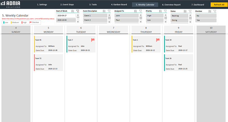 Event Planning Template Excel | Adnia Solutions with regard to Event Management Plan Template Excel