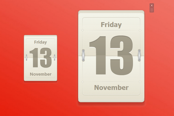 Fancy Calendar Windows 10 Gadget  Win10Gadgets intended for Windows Calendar Gadget