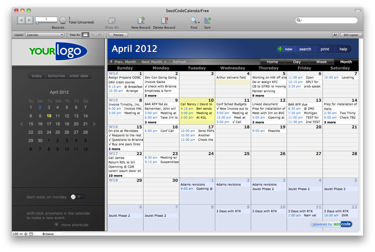 Filemaker 12: Sql In Our Free Calendar  Seedcode throughout Calendar Icon Generator