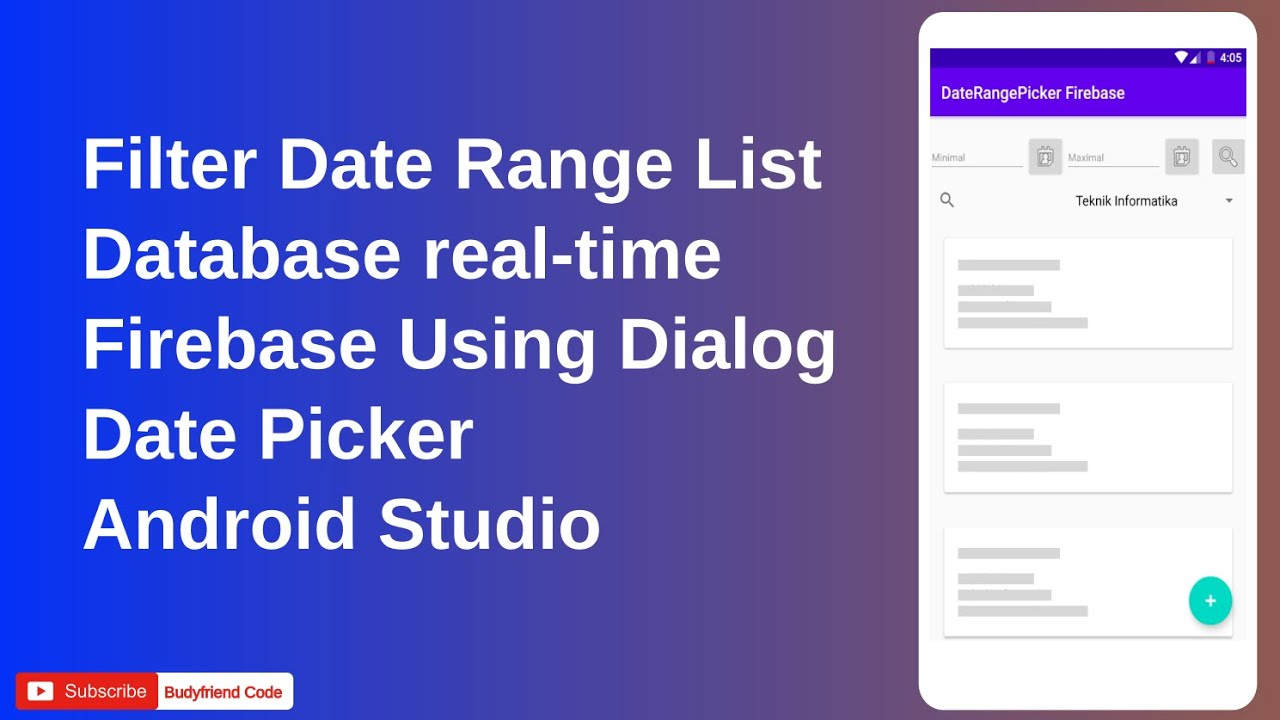 Filter Date Range List Database Realtime Firebase Using pertaining to Date Range Picker Android